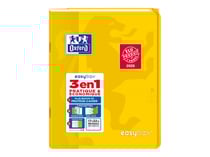 Cahier polypro - 17 x 22 cm - Easybook - Oxford - 96 pages grands carreaux - Jaune