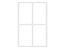 128 étiquettes blanches - 52x82mm