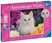 Puzzle 100 pièces XXL - Chat à paillettes