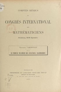 Sur le module maximum des fonctions algébroïdes - Comptes rendus du Congrès international des mathématiciens, Strasbourg, 22-30 septembre 1921