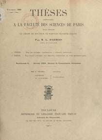 Sur les courbes algébriques à torsion constante - Suivi de Équations linéaires aux dérivées partielles du type hyperbolique