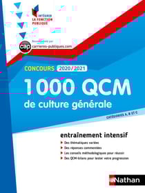 1 000 QCM Culture générale - Concours 2020-2021 - N° 28 - Catégories ABC - (IFP) - (EFL3) - 2020