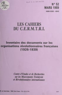 Inventaire des documents sur les organisations révolutionnaires françaises (1926-1939)