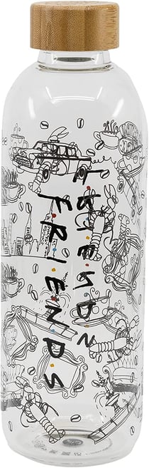 Bouteille en verre - Friends - 1030 ml - 25 cm