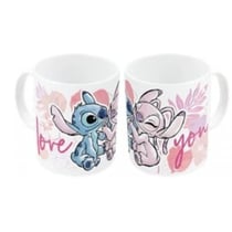 Mug en céramique - Lilo et Stitch - Stitch et Angel Love You - 325 ml