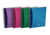 Cahier polypro à spirales - Format A4 21 x 29.7 cm - European Book - Oxford - 240 pages petits carreaux
