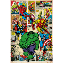 Poster marvel comic here come the heroes