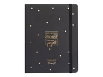Agenda semainier 2022 - Mets-y de l'envie, des rêves et des super projets - 17 x 23 cm - Noir - Mr. Wonderful