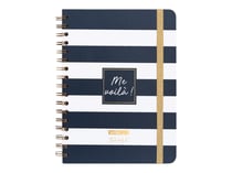 Agenda semainier 2022 - Me voilà! - Black and white stripes - 17 x 22,1 cm - Mr. Wonderful