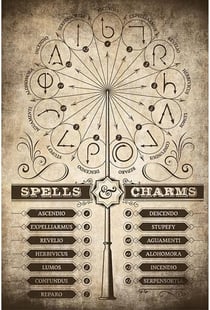 Poster Grupo Erik - Harry Potter Spells & charms