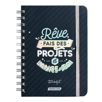 Agenda civil semainier 2023 - 13,4 x 21 cm - Mr Wonderful - Rêve, fais des projets et lance-toi
