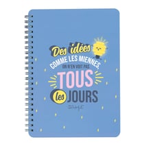 Carnet Mr. Wonderful - Bleu - A5 14,8 x 21 cm - Des idées comme les miennes on n'en voit pas tous les jours - 160 pages