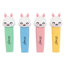 Lot de 4 surligneurs - Mr Wonderful - Couleurs assorties - Lapin