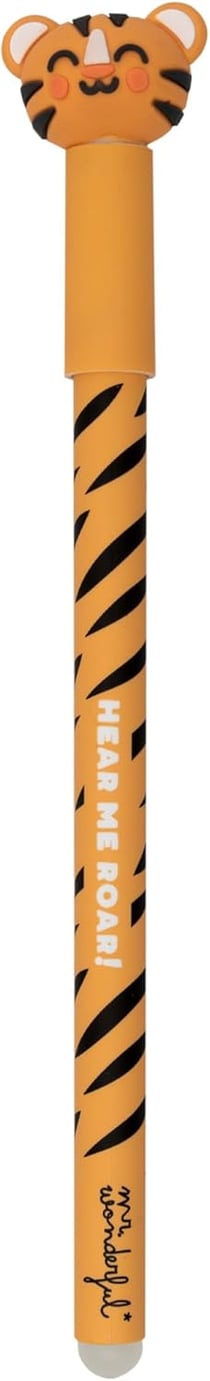 Stylo effaçable Mr Wonderful - Tigre - bleu - pointe moyenne