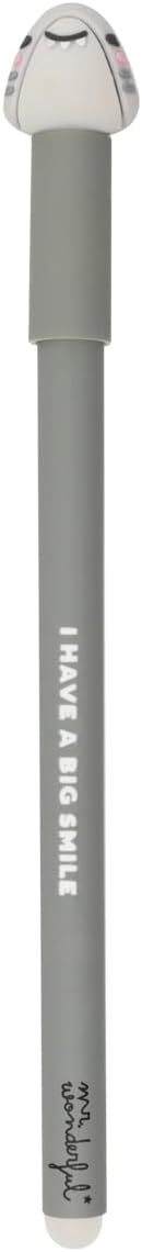 Stylo effaçable Mr Wonderful - Requin - bleu - Pointe moyenne