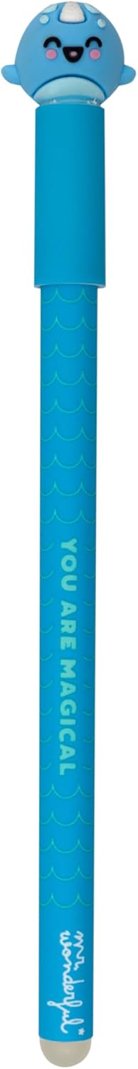 Stylo effaçable Mr Wonderful - Narval - bleu - Pointe moyenne