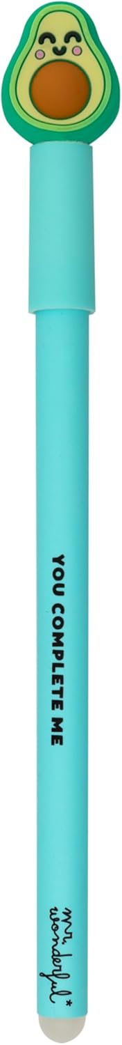 Stylo effaçable Mr Wonderful - Avocat - bleu - Pointe moyenne