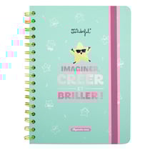Agenda semainier 2026 Mr Wonderful - 15 x 22 cm - Imaginer, créer... et briller !