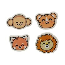 Lot de 4 gommes Mr Wonderful - animaux