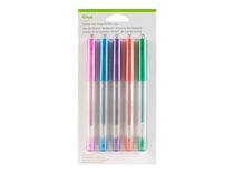 Lot de 5 stylos brillants à encre gel pailleté Cricut™ - Couleurs assorties - Pointe moyenne