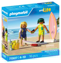 PLAYMOBIL - Cours de surf à la plage, 2 personnages - 71907