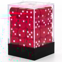 36 dés pour JDR Chessex - Opaque - Rouge et blanc