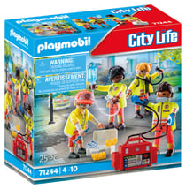 Playmobil 71193 caserne de pompiers transportable- city action - les  pompiers - les secouristes ville & métiers Playmobil