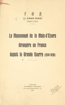 Le mouvement de la main-d’œuvre étrangère en France depuis la Grande guerre - 1914-1918