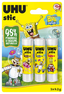 Lot de 3 colle UHU - Bâtons - Stic - 8 g