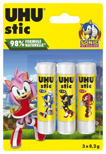 Lot de 3 colle UHU - Bâtons - Stic - 8 g