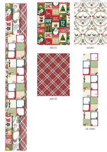 Lot de 3 rouleaux de papier cadeau - Traditionnel + 20 étiquettes
