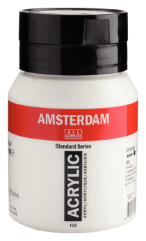 Peinture acrylique - 500ml - blanc de titane
