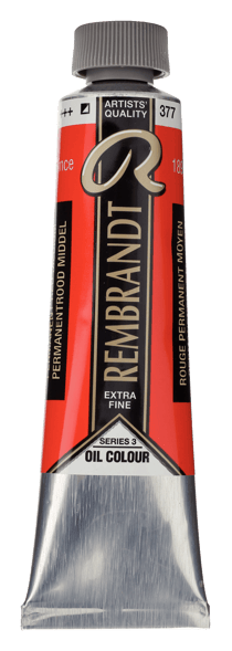 Peinture à l'huile Rembrandt en tube de 40 ml - Royal Talens - Extra-fine - Rouge permanent