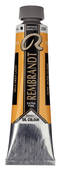 Peinture à l'huile Rembrandt en tube de 40 ml - Royal Talens - Extra-fine - Ocre jaune clair