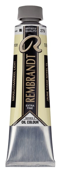 Peinture à l'huile Rembrandt en tube de 40 ml - Royal Talens - Extra-fine - Jaune titane nickel clair