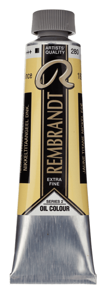 Peinture à l'huile Rembrandt en tube de 40 ml - Royal Talens - Extra-fine - Jaune titane nickel foncé