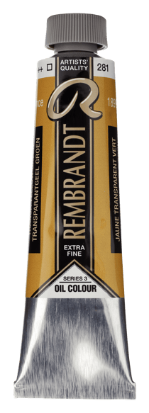 Peinture à l'huile Rembrandt en tube de 40 ml - Royal Talens - Extra-fine - Jaune transparent vert