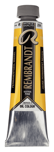 Peinture à l'huile Rembrandt en tube de 40 ml - Royal Talens - Extra-fine - Jaune permanent moyen