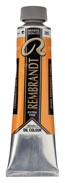 Peinture à l'huile Rembrandt en tube de 40 ml - Royal Talens - Extra-fine - Jaune permanent foncé