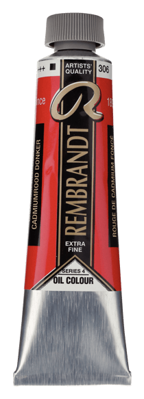 Peinture à l'huile Rembrandt en tube de 40 ml - Royal Talens - Extra-fine - Rouge de cadmium foncé