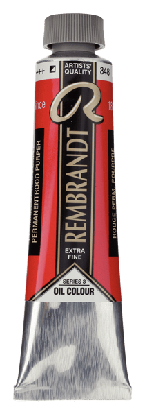 Peinture à l'huile Rembrandt en tube de 40 ml - Royal Talens - Extra-fine - Rouge parmanent pourpre