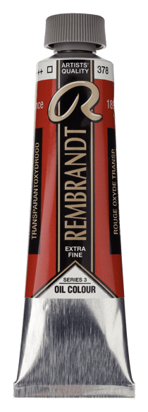 Peinture à l'huile Rembrandt en tube de 40 ml - Royal Talens - Extra-fine - Rouge oxyde transparent