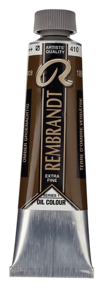 Peinture à l'huile Rembrandt en tube de 40 ml - Royal Talens - Extra-fine - Terre d'ombre verdâtre