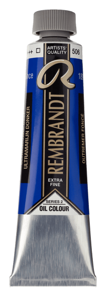 Peinture à l'huile Rembrandt en tube de 40 ml - Royal Talens - Extra-fine - Outremer foncé