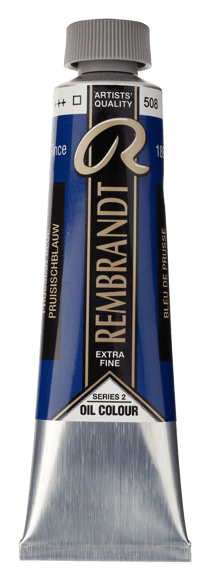 Peinture à l'huile Rembrandt en tube de 40 ml - Royal Talens - Extra-fine - Bleu de prusse