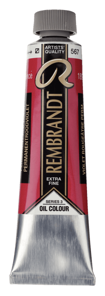 Peinture à l'huile Rembrandt en tube de 40 ml - Royal Talens - Extra-fine - Violet rougeâtre