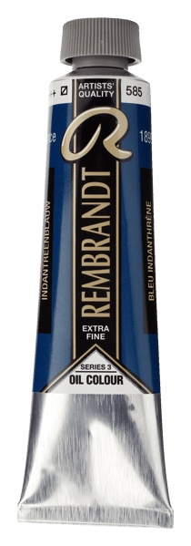 Peinture à l'huile Rembrandt en tube de 40 ml - Royal Talens - Extra-fine - Bleu indanthrène
