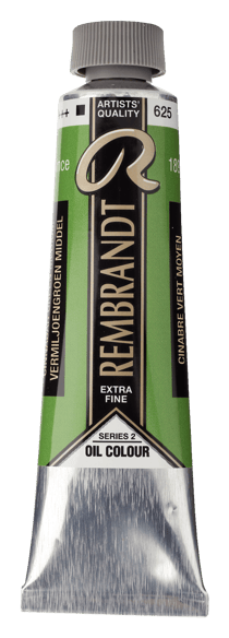 Peinture à l'huile Rembrandt en tube de 40 ml - Royal Talens - Extra-fine - Cinabre vert moyen