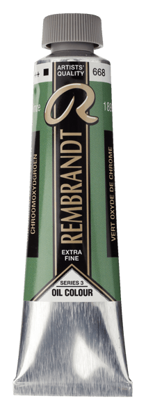 Peinture à l'huile Rembrandt en tube de 40 ml - Royal Talens - Extra-fine - Vert oxyde de chrome