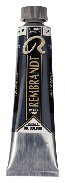 Peinture à l'huile Rembrandt en tube de 40 ml - Royal Talens - Extra-fine - Gris de payne